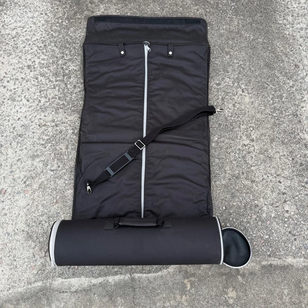 Home Accents Travel Gear Roll Up Garment Bag‎ Black Canvas Hanging Suit Carrier